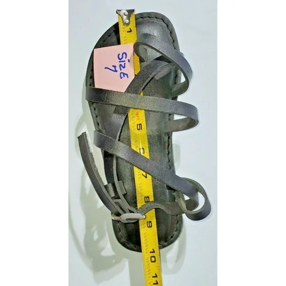 NEW JESUS - 01 SANDALS W HEEL UNISEX HANDMADE LEATHER BROWN NEW W/O BOX Brown - Picture 5 of 9